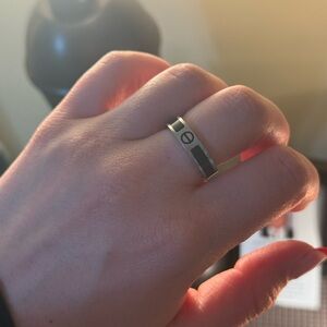 Silver Geometric Ring size 7 sterling silver